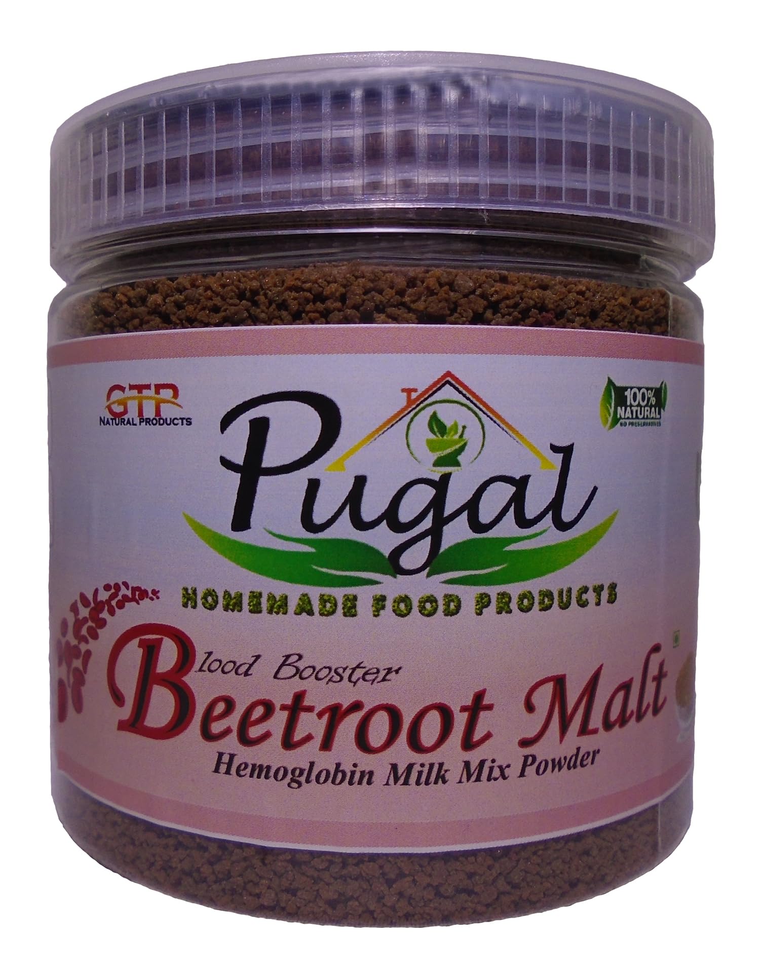Beetroot Malt by Pugal Homemade Food Products - 100% Natural & Homemade | Malt Based Nutritional Mix Beetroot Powder (250 grams)