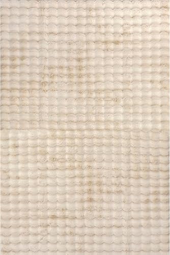 Miniatura 5 de nuLOOM Alfombra de felpa acogedora de 7 pies 6 x 9 pies 6 pies, lavable a máquina, antideslizante, suave y esponjosa para sala de estar, dormitorio,