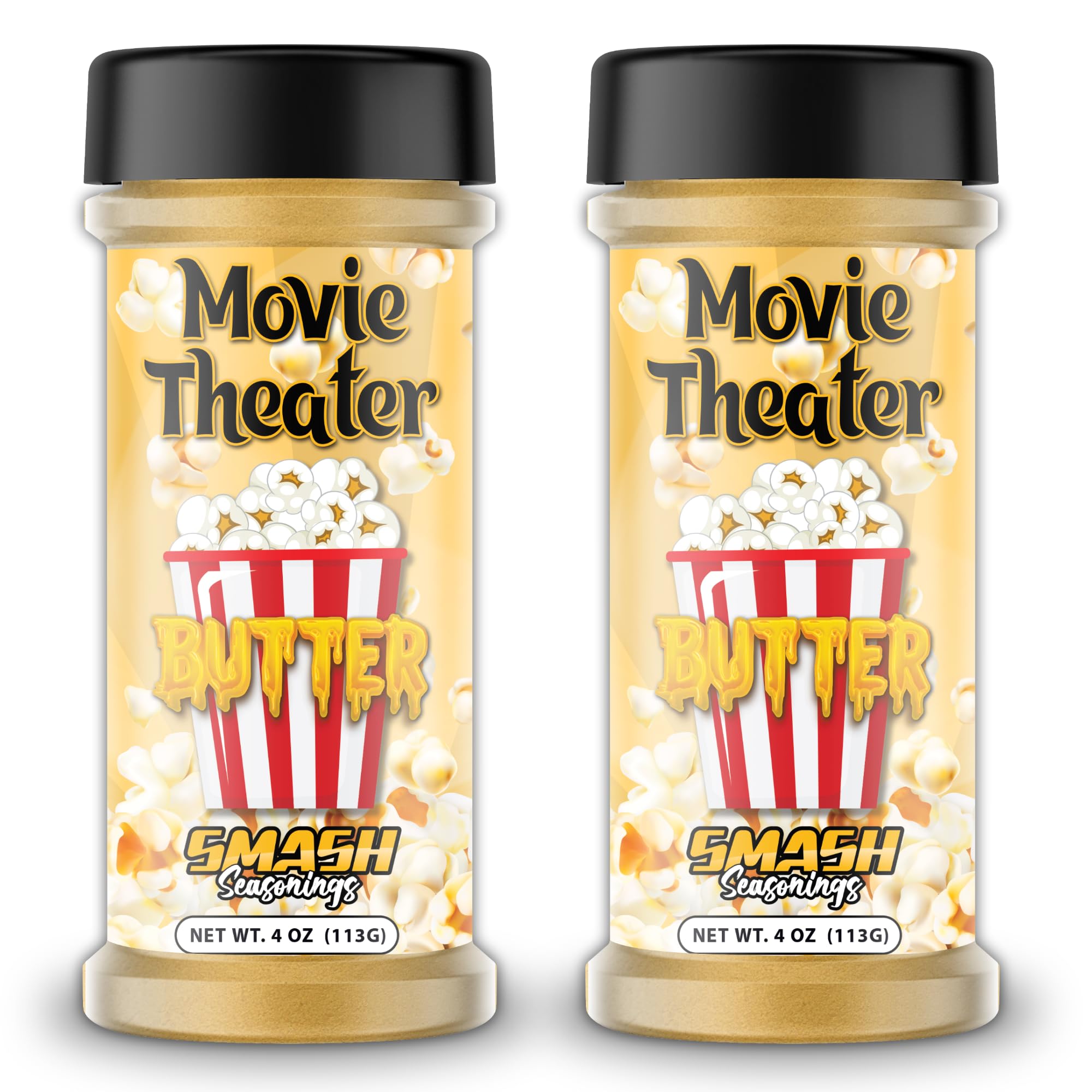 Butter Popcorn Seasoning Shaker – 2 Pack Rich Buttery Flavor Blend for Snacks – Savory Sprinkle for Popcorn, Corn on the Cob, Potatoes, Veggies, Fries