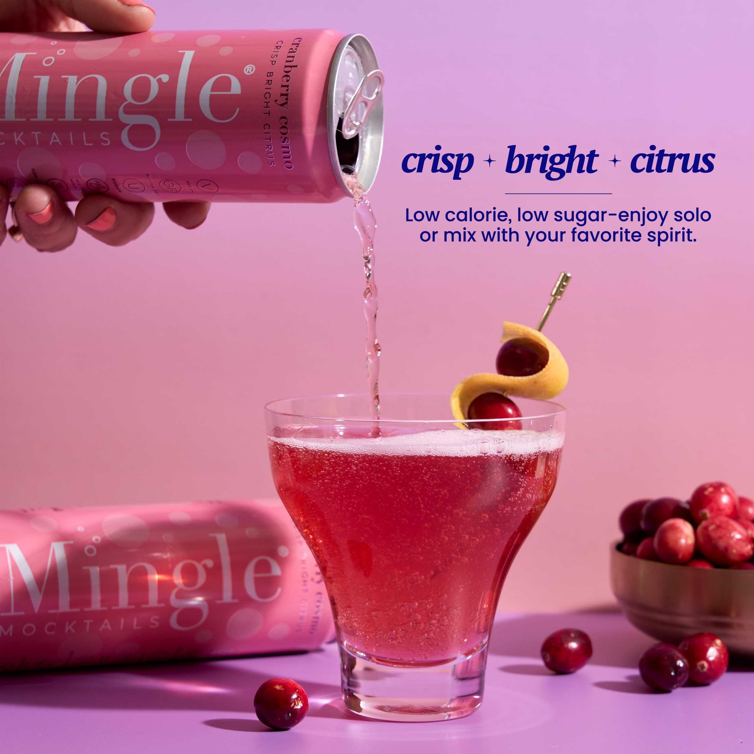 Amazon.com : Mingle Mocktails Cranberry Cosmo, 24 Pack, 12 fl oz