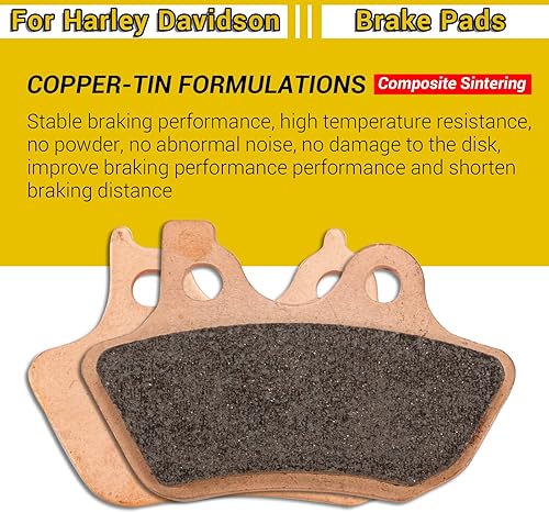 Miniatura 4 de Pastillas de freno para Harley Davidson Electra Glide Ultra Classic Road King Fatboy Dyna Heritage Softail Night Train Touring, Low Rider, Wide