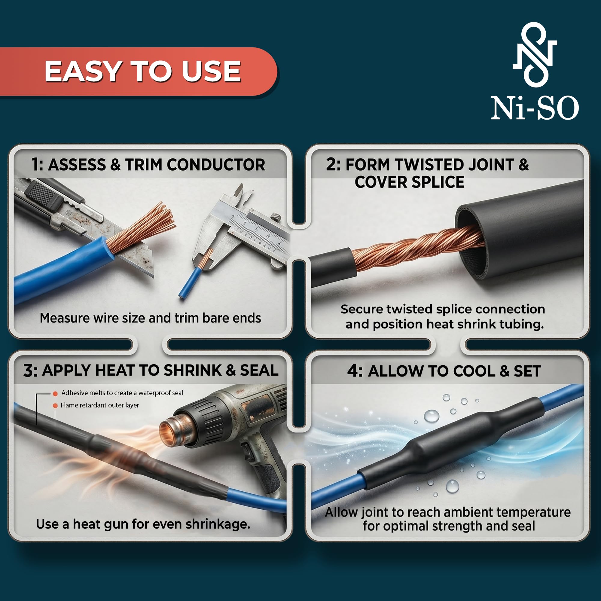 Marine Grade Heat Shrink Tubing - Waterproof & Durable -5