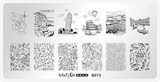 Whats Up Nails - B073 Ciao Italia Stamping Plate for Nail Art Design