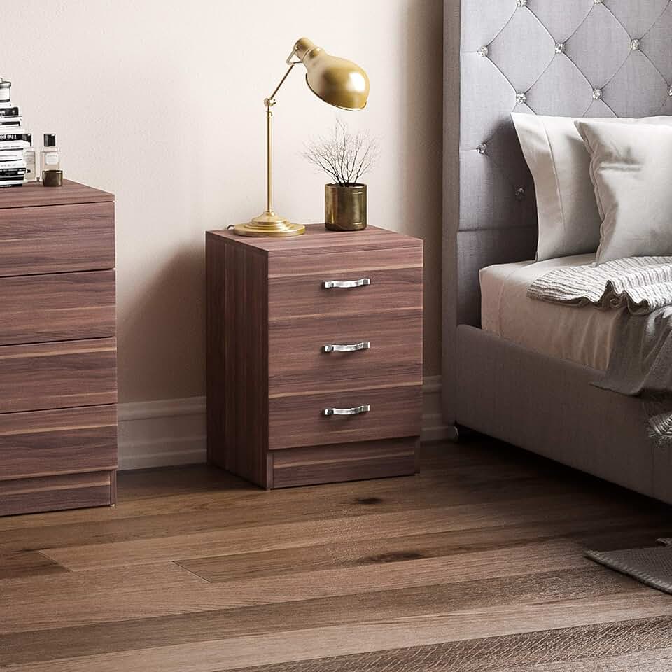 Amazon.co.uk Bedside Tables Walnut / Bedside Tables / Bedroom