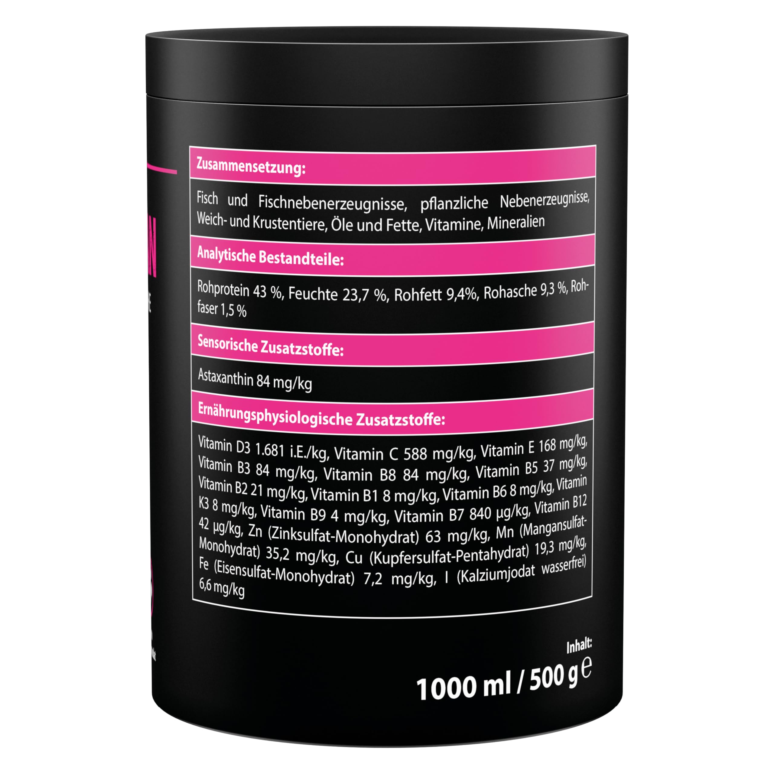 Meerwasserfische Granulat 1000 ml / 550 g – kaltgepresstes Soft-Granulat als Hauptfutter – für Farbenpracht, Wachstum & Vitalität – ARKA Marine Gran