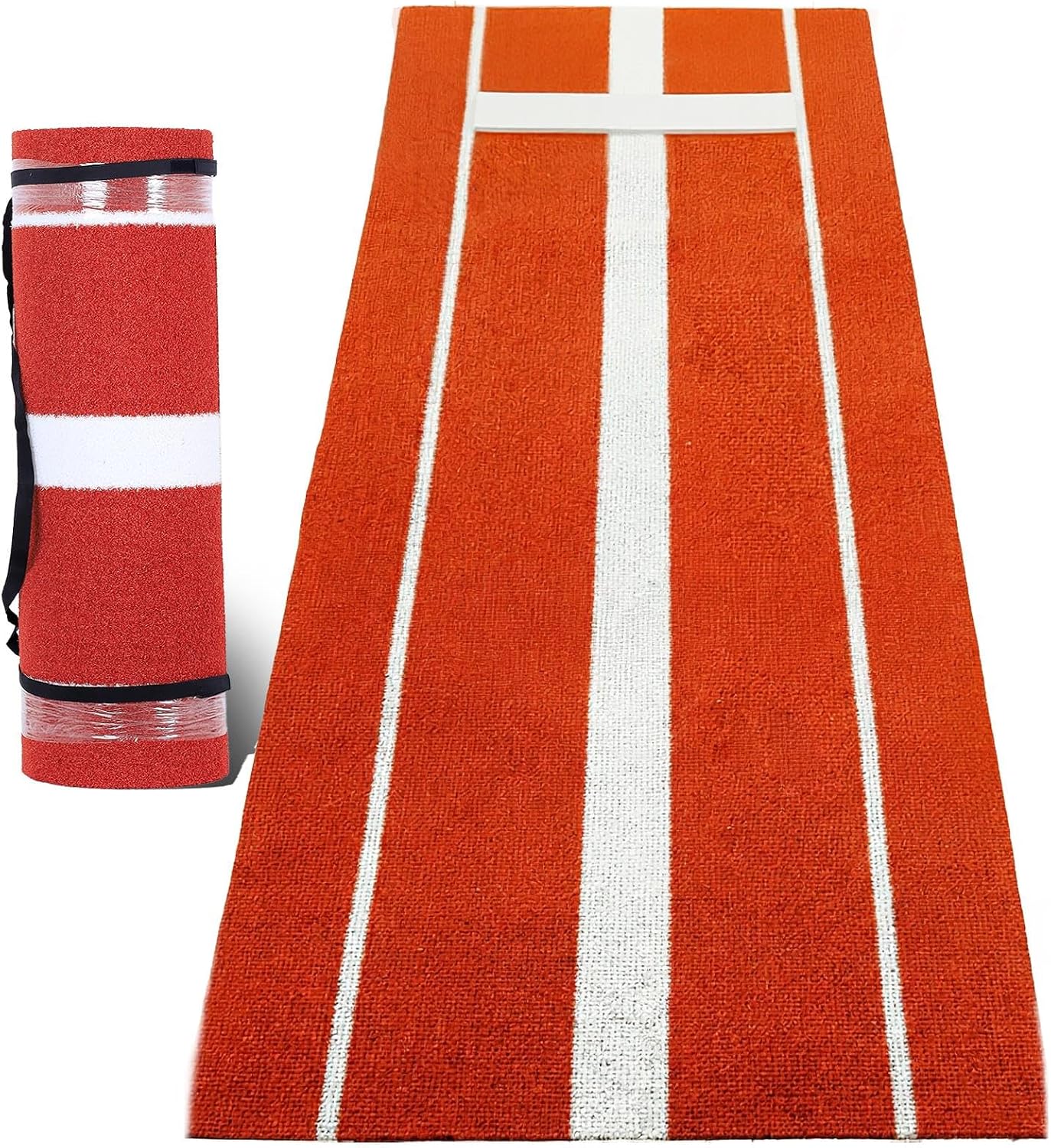 10x3ft Thickened Softball Pitching Mat, Baseball Batting Mat with Rubber Mound, Anti-Fade Turf and Anti-Slip Foam Backing, Softball Pitching Mound for Outdoor and Indoor