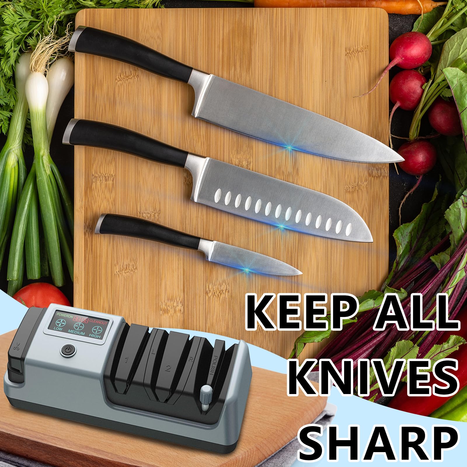 Affuteur De Couteaux Aiguiseur De Couteaux Manuel, BYETOO Affuteur Couteau De Cuisine 308136