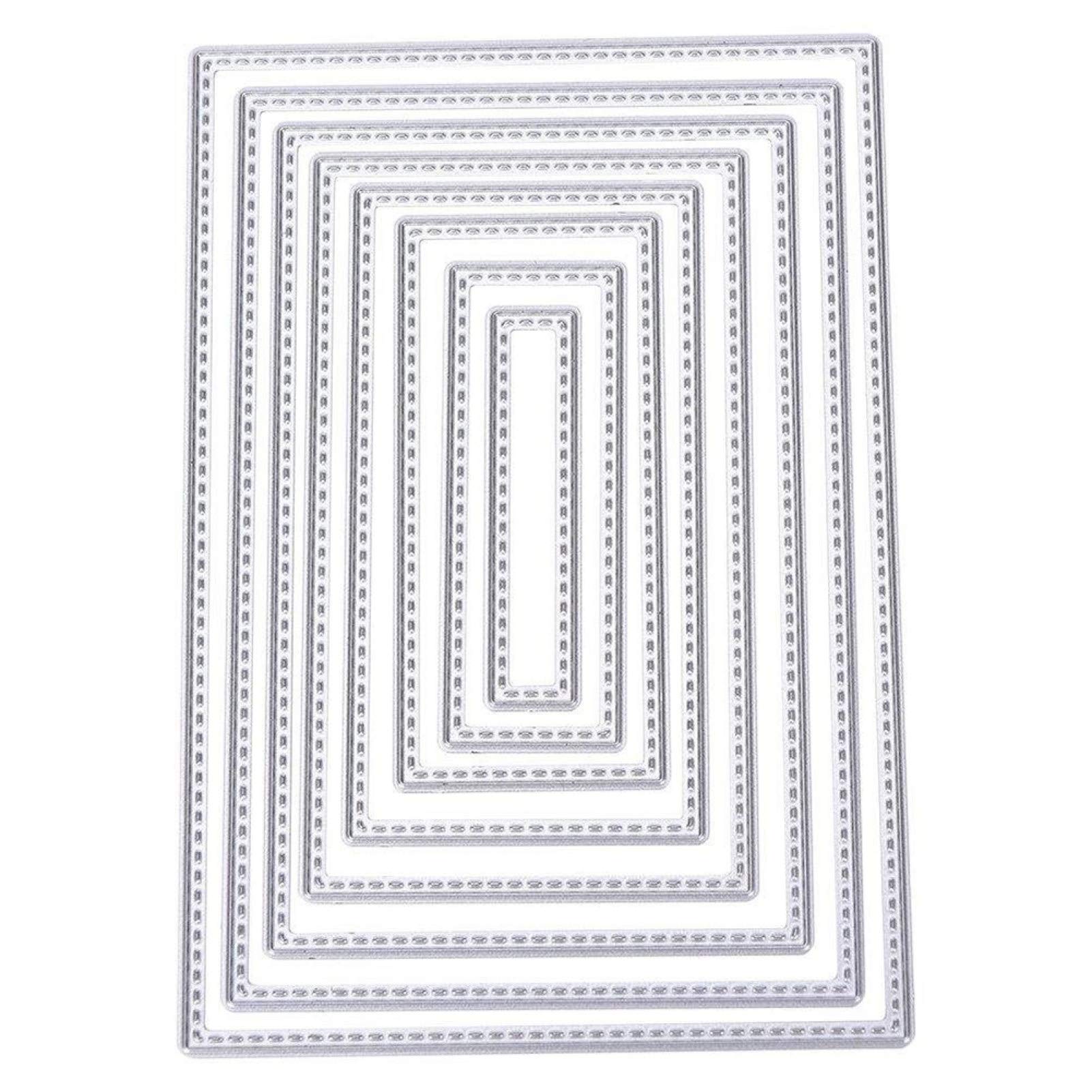 Fustelle per la creazione di biglietti, fustelle rettangolari in metallo, per fai da te, scrapbook, goffratura, biglietti di carta, stencil artigianali