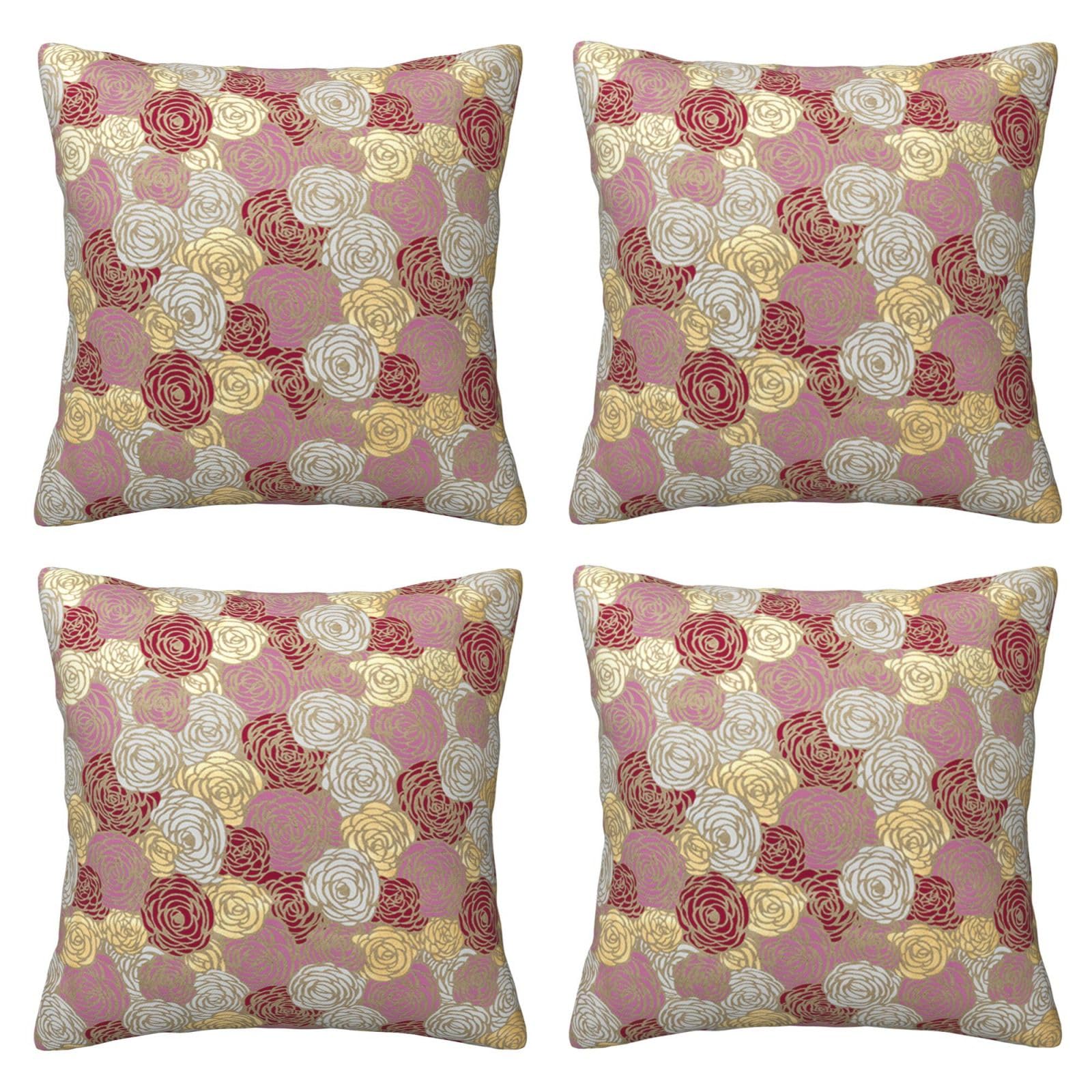 Housse de coussin douce rose lavable pour protéger et décorer le lit