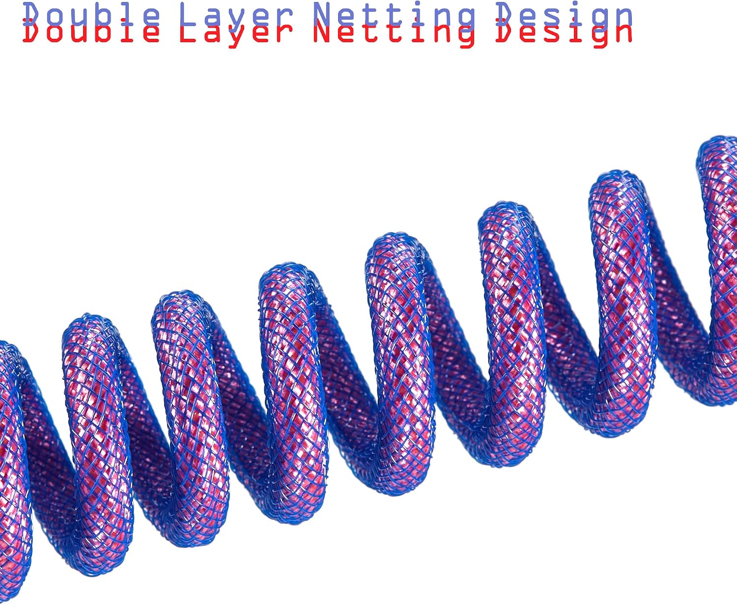 Coiled Keyboard Cable , Double-Sleeved Mechanical Custom Coiled USB C Cable image 5
