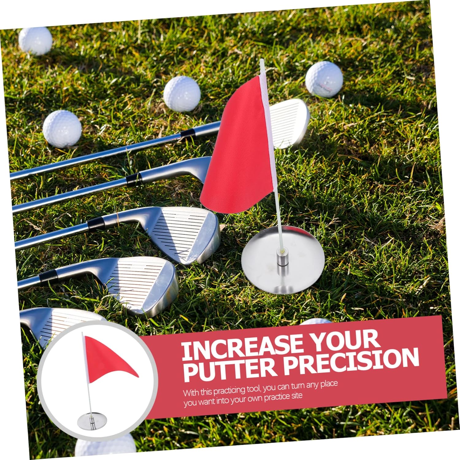 5sets Golf Training Flag Hole Cup Golfing Practice Flags for Backyard Skill Improvement for Enhanced Putting Practice