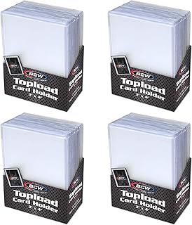BCW Topload Card Holder for Standard Trading Cards ,3" x 4" ,Up to 20 pts, 100-Count
