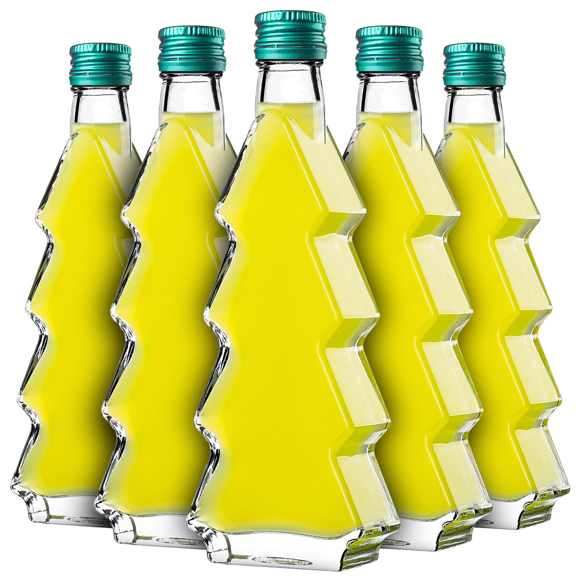 KADAX Set di 10 bottiglie in vetro 200ml con tappo a vite – bottiglie vuote da riempire per liquore, grappa, olio e aceto, conservazione alimentare