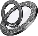Syncwire Magnetic Phone Grip for MagSafe, Magnetic Sparkle Phone Ring Holder, Rotatable Kickstand Cell Phone Stand Removable MagSafe Accessories for iPhone 15 Pro Max 14 13 12,Android- Black Diamond