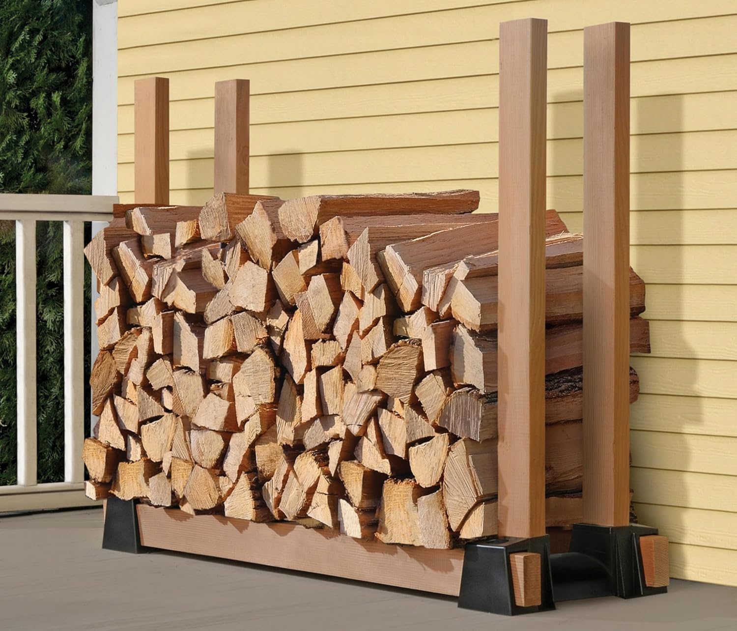ShelterLogic LumberRack Firewood Rack Adjustable Plastic Bracket Kit, Black, 5.5" x 15" x 10.75"