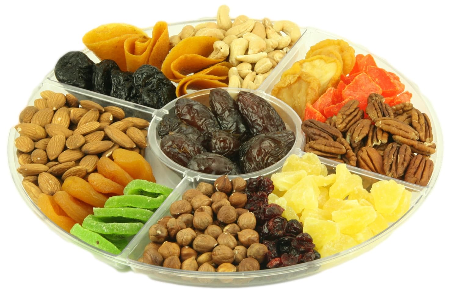 Gourmet Healthy Nuts & Dried Fruit Gift Tray 5 Section