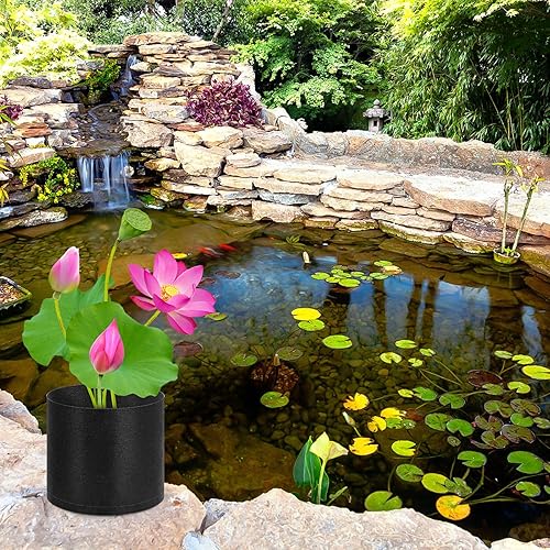 Miniatura 8 de Paquete de 8 macetas de lirio para estanque, macetas duraderas de estanque de lirios de agua, bolsas de plantación de 3 galones para plantas de