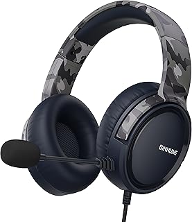 BINNUNE Gaming Headset with Mic for PC PS5 PS4 Xbox 1 NS, Wired Gaming Headphones with Microphone for PS 4|5 Xbox1-Camouflage