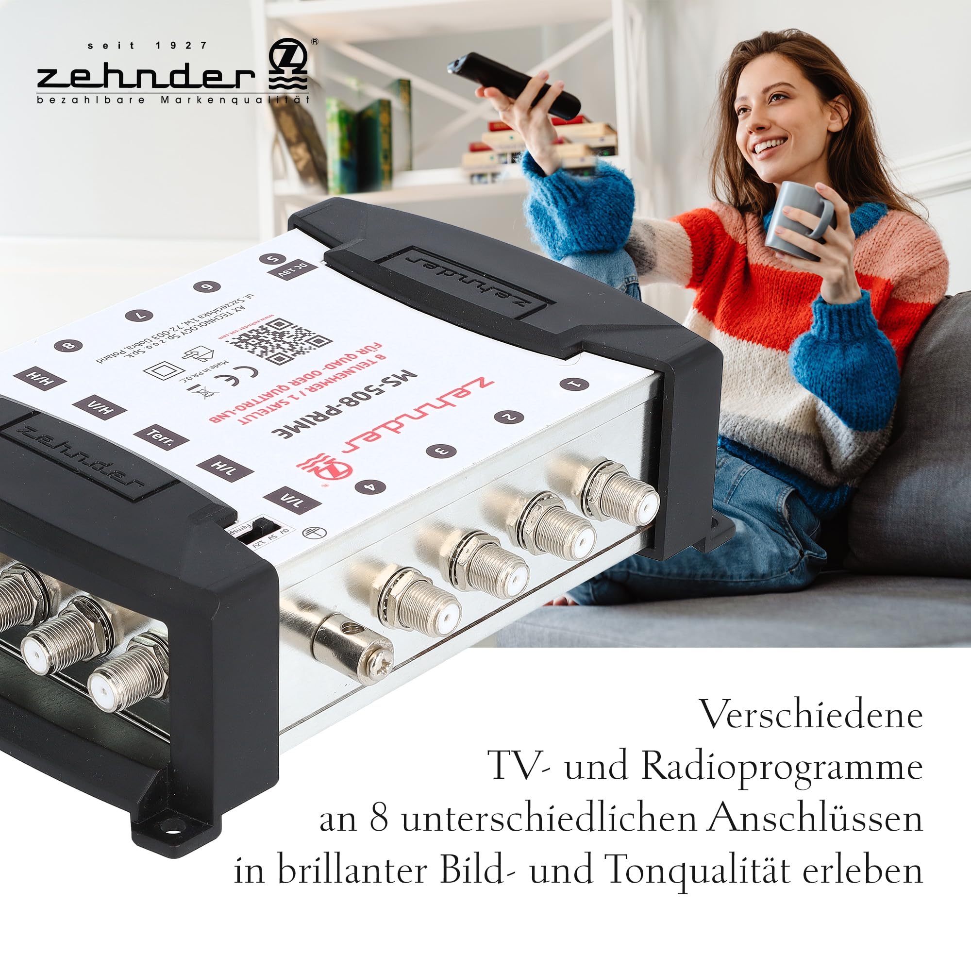 [ Test MOLTO BUONO *] Dieci 5/8 Multiswitch per Quattro & Quad LNB, multiswitch per 1 satellite e 8 partecipanti (TV, ricevitore satellite), distributore digitale HD 4K Matrix satellitare, antenna a
