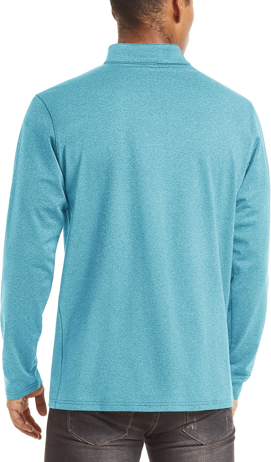 TACVASEN Men's Quarter Zip Pullover Long Sleeve Golf Sweatshirts 1/4 Zip Sweaters Winter Fleece Lined Thermal Shirt - Image 6