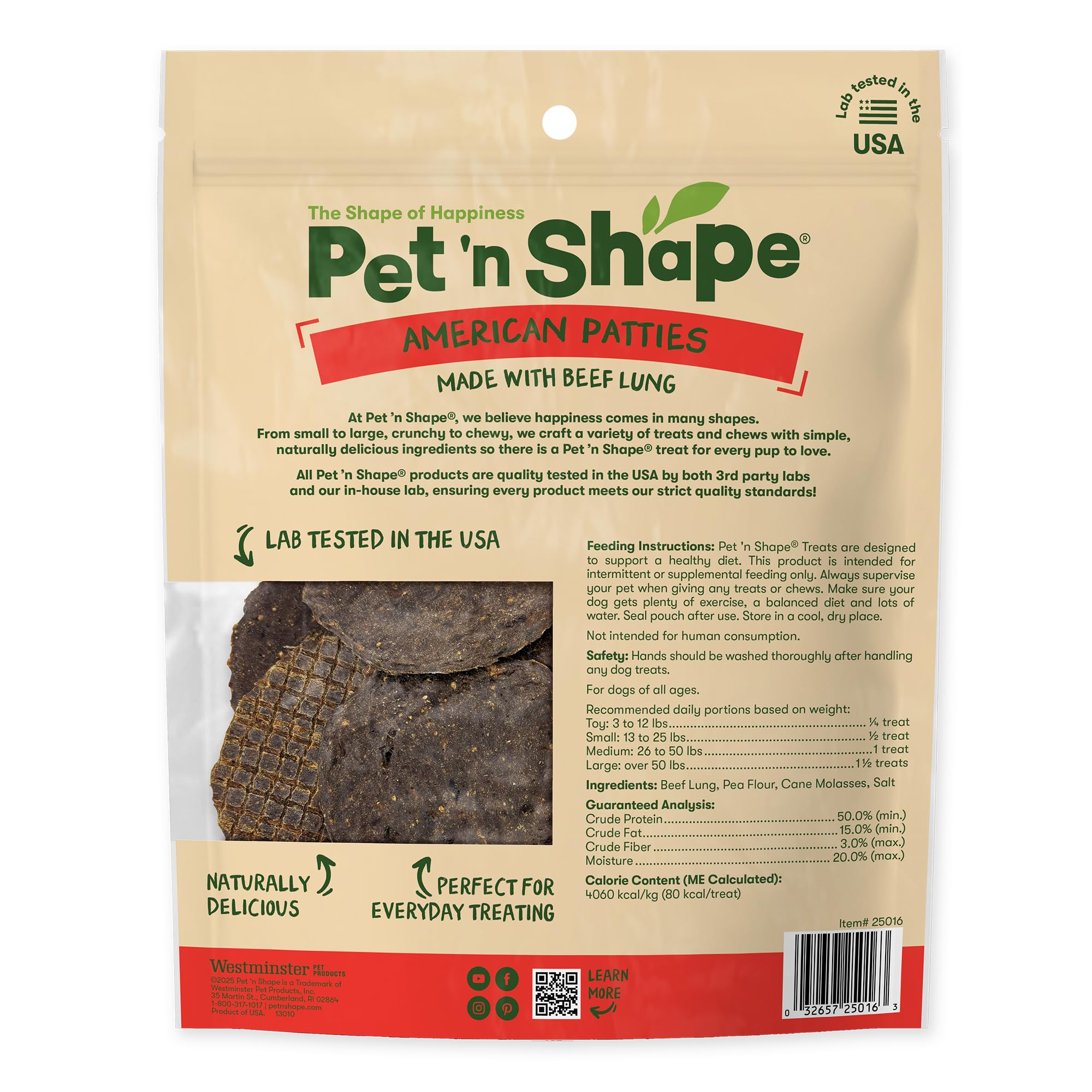 Pet 'n Shape All American Beef Patties Dog Treats – Hecho y suministrado en los Estados Unidos