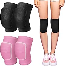 2 Pairs Stretchy Dance Knee Pads,Breathable Knee Brace Supports Knee Protector with Soft Sponge for Dance Yoga Sport Exercise(M)