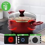 NutriChef 13-Piece Non-Stick Kitchen Set - PTFE/PFOA/PFOS Free Heat Resistant Kitchen Utensils with Pots, Pans, Pans, Gratin Dish, Lids, Ladle, Fork, Strainer