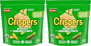 Crispers, Dill Pickle Flavour, Salty Snacks,145 g (Pack of 2)