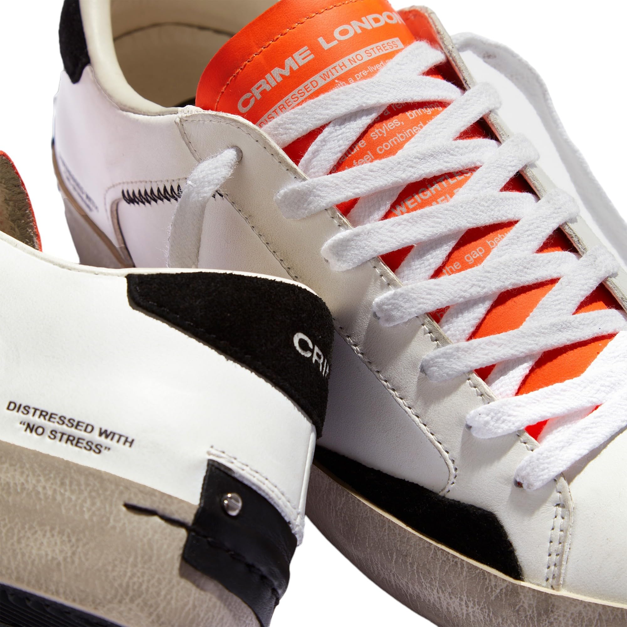 Crime Distressed 16007PP5.10 Bianco Arancio Nero
