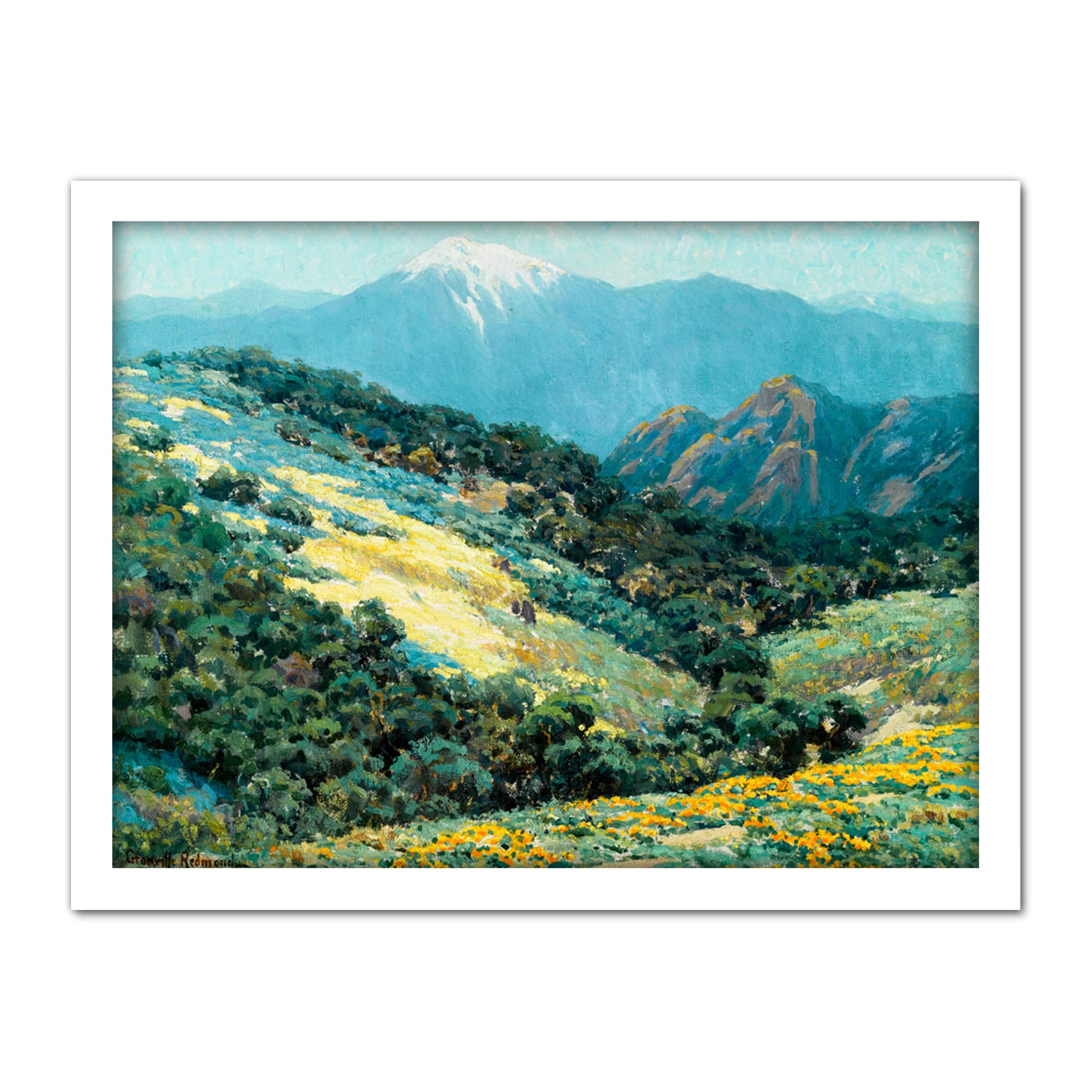 Redmond Valley Splendor Landscape Painting Large Framed Art Print Poster Wall Decor 18x24 in