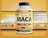 Vista 8 de Cápsulas veganas de maca orgánicas negro, rojo, amarillo, 0,003 oz por cápsula, 150 cápsulas, 100 % puro y natural sin OMG, energizante natural
