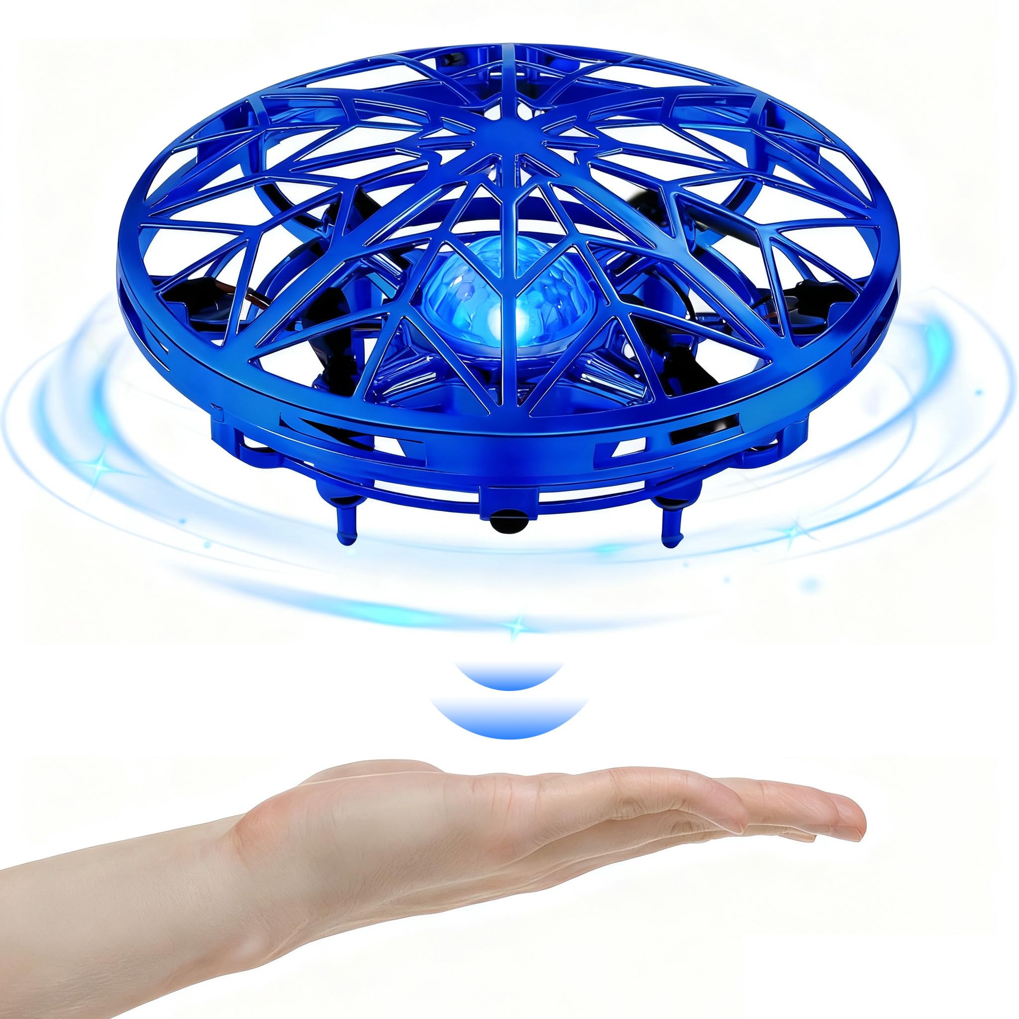 Giocattolo di elicottero volante drone UFO per bambini – Sensore di movimento 360° senza mani con fantastiche luci LED,giocattolo volante a controllo manuale, regalo per ragazzi e ragazze di 6–14 anni