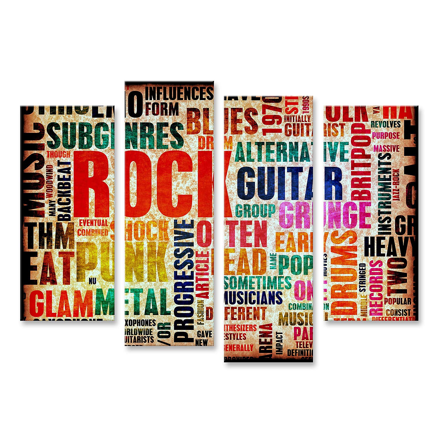 islandburner Tableau sur Toile Art d'affiche de Musique Rock comme Fond Grunge Cadre Affiche Poster Murale Tableaux