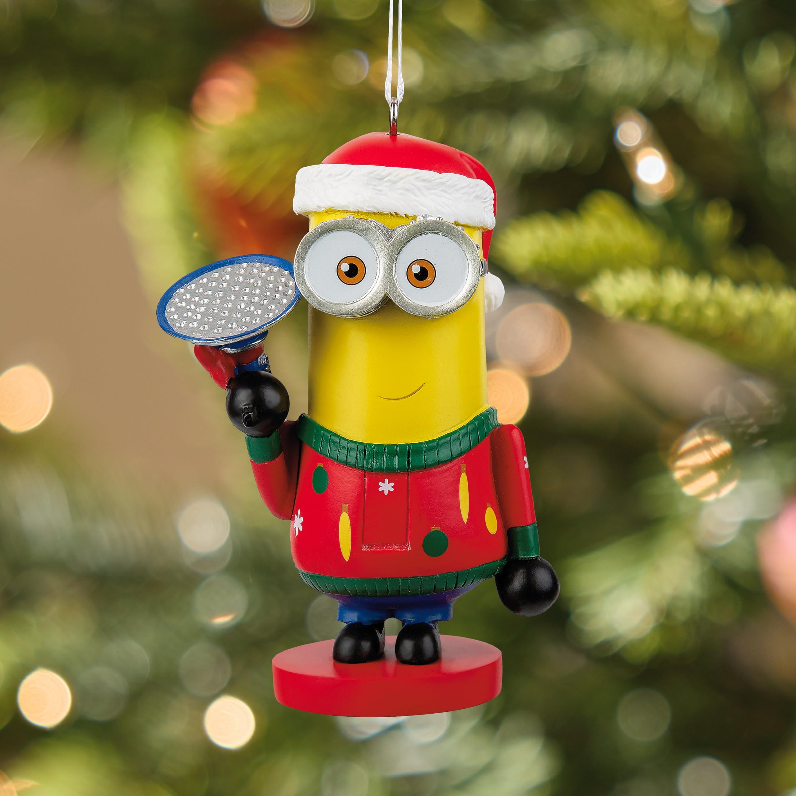 Hallmark Kevin the Minion - Schiaccianoci ornamentale, decorazione per albero, da collezione, giallo, rosso