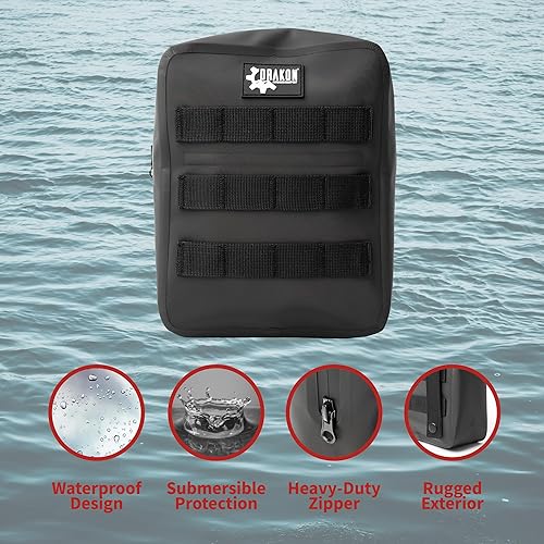 Miniatura 3 de Drakon Outdoors - Bolsa impermeable MOLLE - Bolsa seca impermeable y sumergible - Transportador resistente para viajes y aventuras al aire libre