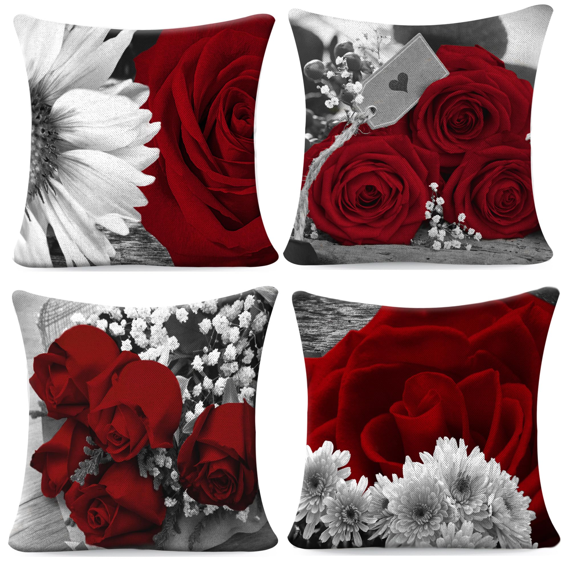 Housse de coussin romantique fleurie pour sublimer l'ambiance de votre salon et jardin couvert