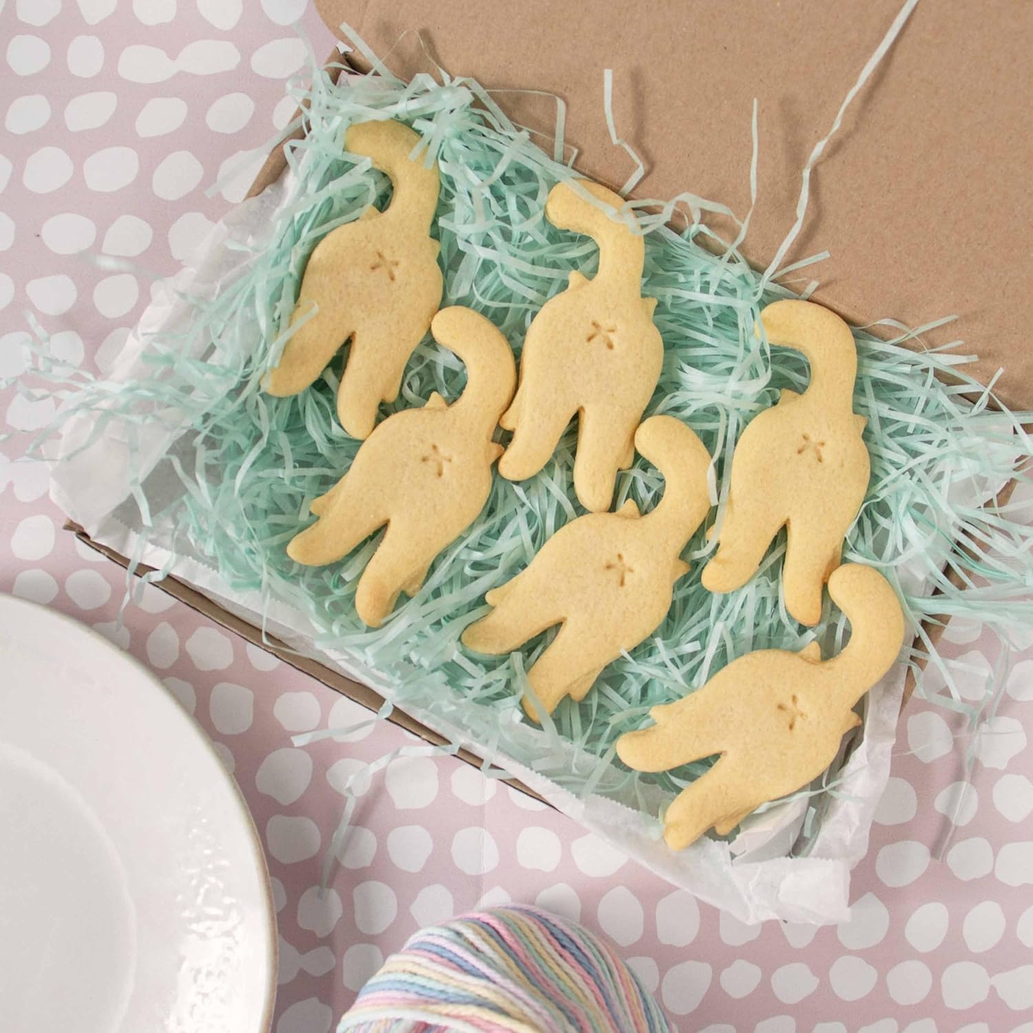 Set of 3 Kitty cookie cutters (Designs: Scratch, Roll, and Butt), 3 pieces - Bakerlogy