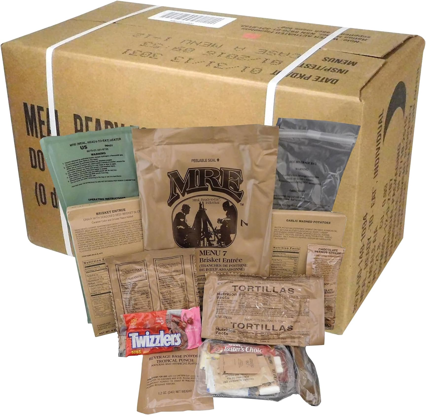 Ammo Can Man MREs (Meals Ready-to-Eat) Box A, Genuine U.S. Military Surplus, Menus 1-12 by Rothco