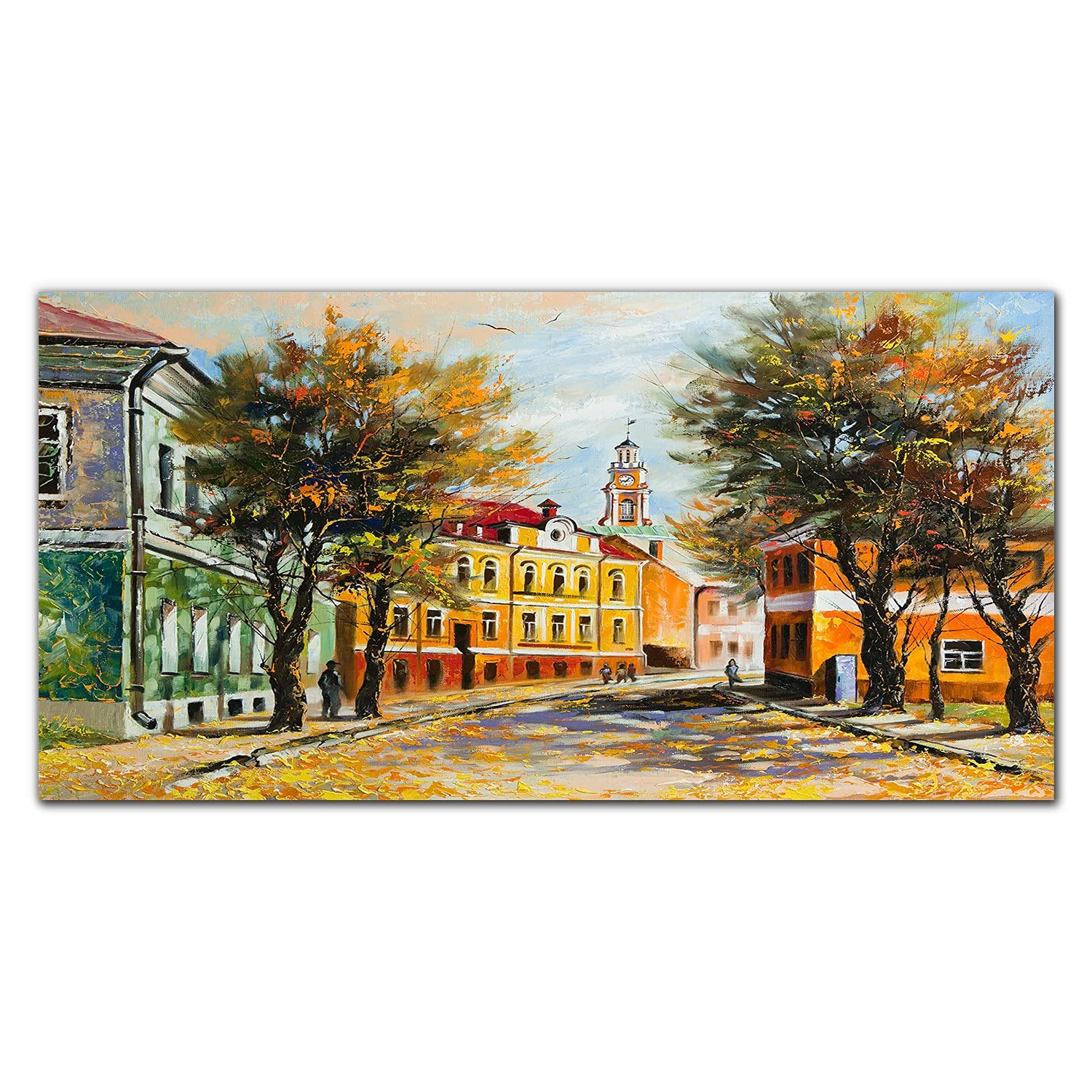 Crédence de cuisine 140x70cm en verre trempé avec motif automnal