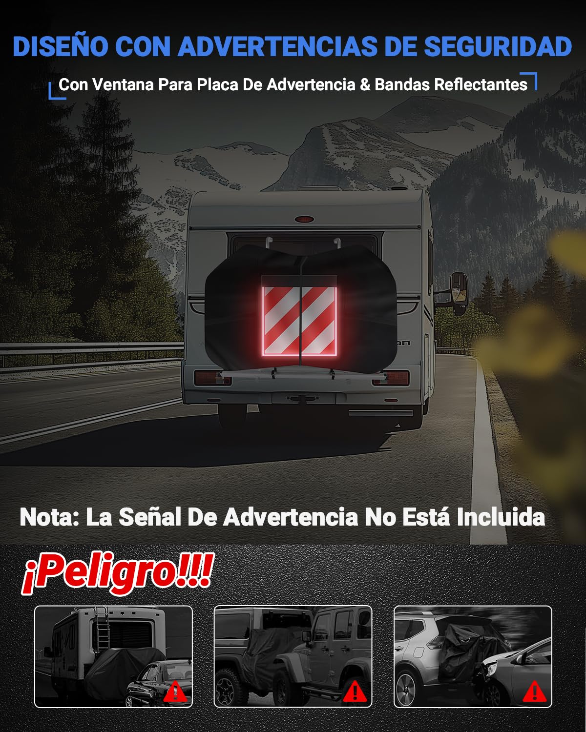 SUPAREE Funda para Bicicleta Impermeable Funda de Bicicleta para Transporte Funda Bicicleta Portabicicletas para 2-3 Bicicletas 420D Oxford pour Autocaravana Coche Viaje