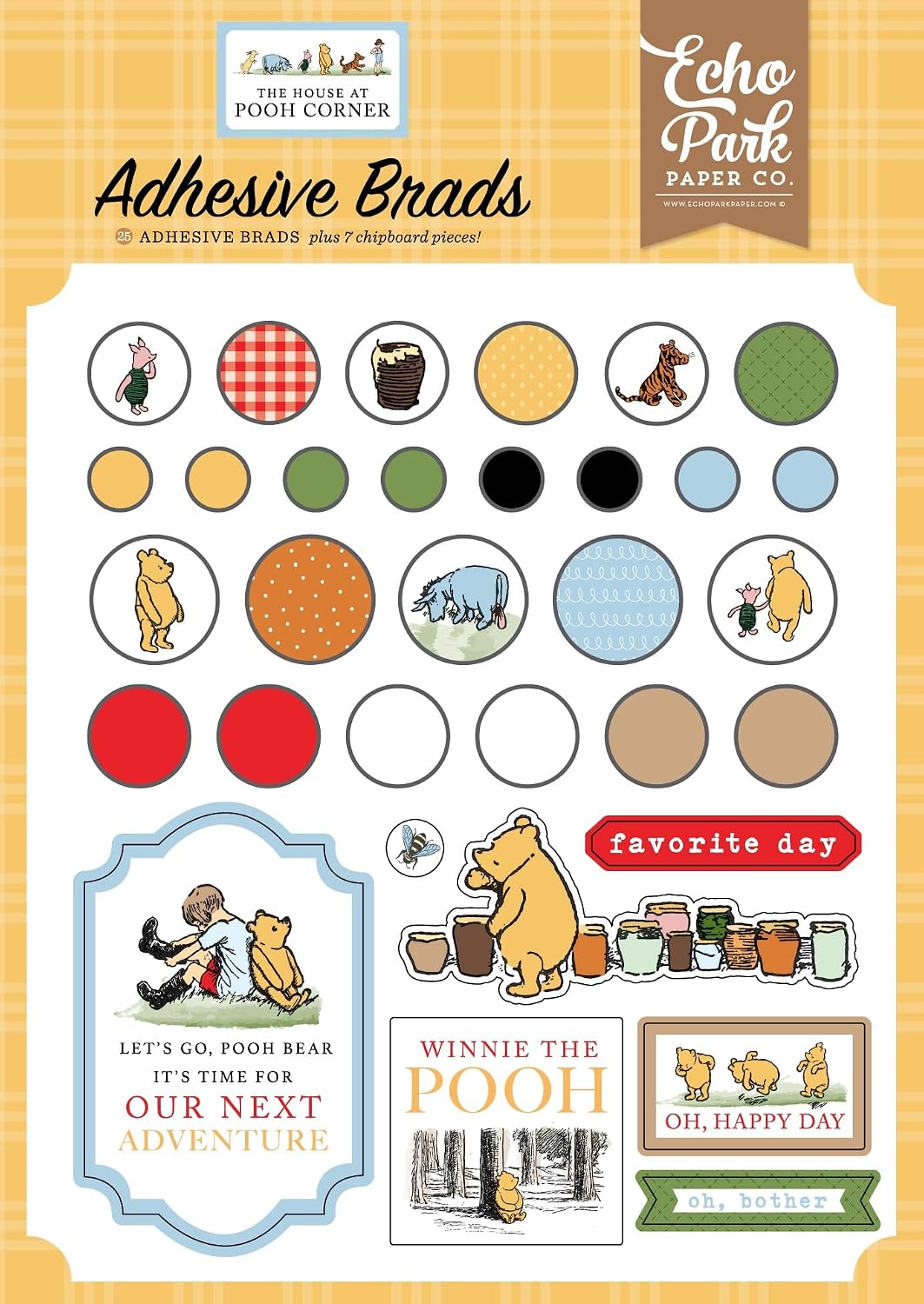 The House At Pooh Corner Adhesive Brads