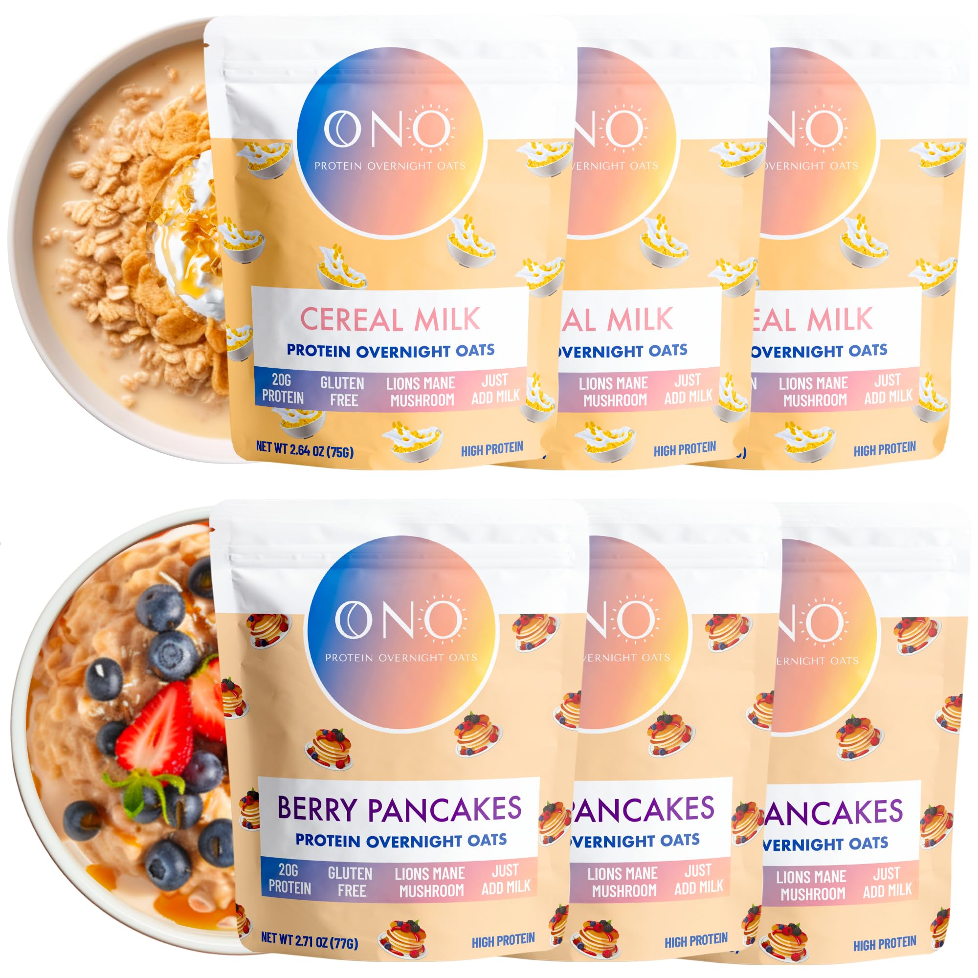 Amazon.com: ONO Overnight Oats - Classic Variety Protein Oatmeal