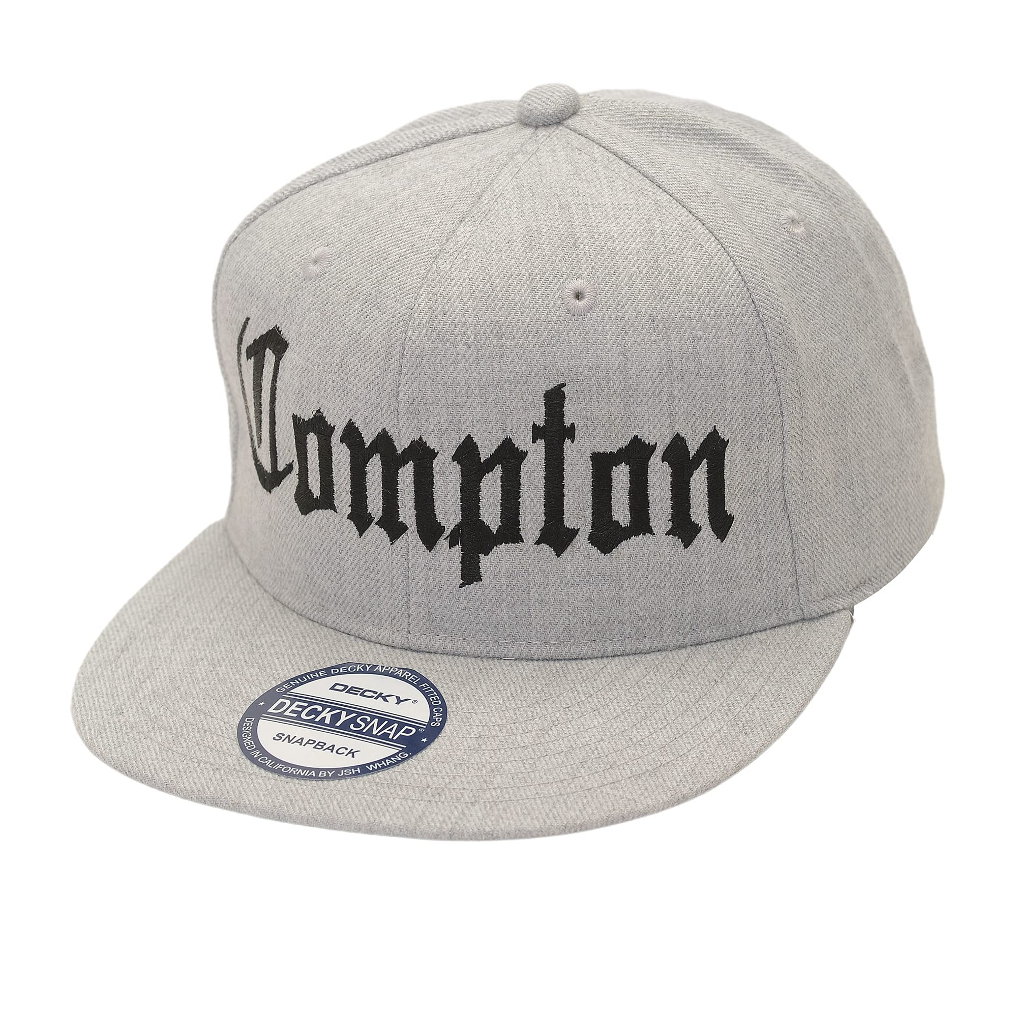 Snapback Baseball Hat – Trucker Cap Flat 3D Comptopn Bompton Logo Bill  Embroidery Adjustable Unisex Women Men