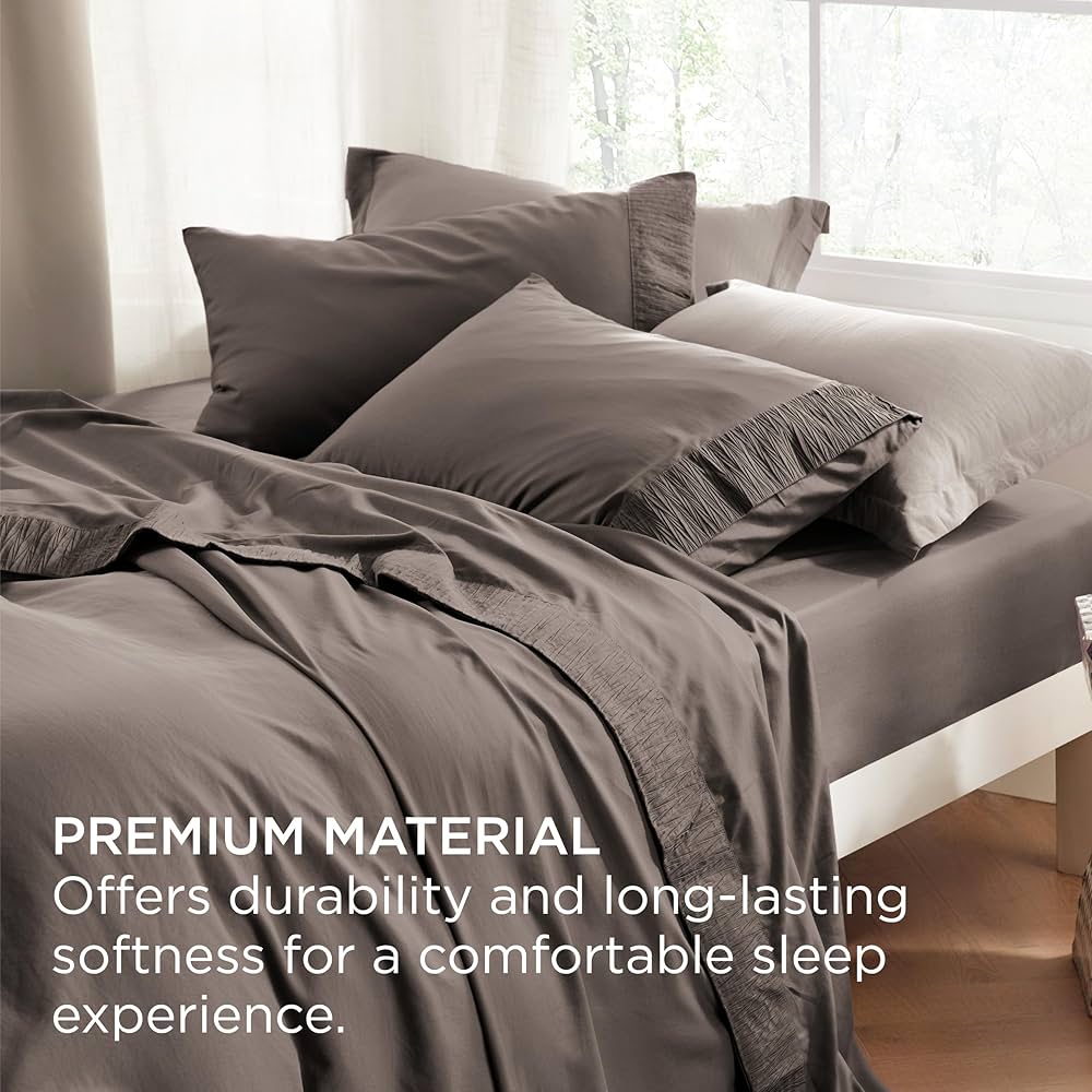 ◆フィスバ◆シーツ◆184×284cm◆グレー◆L-2506WE10◆ Amazon.com: Bedsure Deep Pocket Queen Sheets Set - Fits