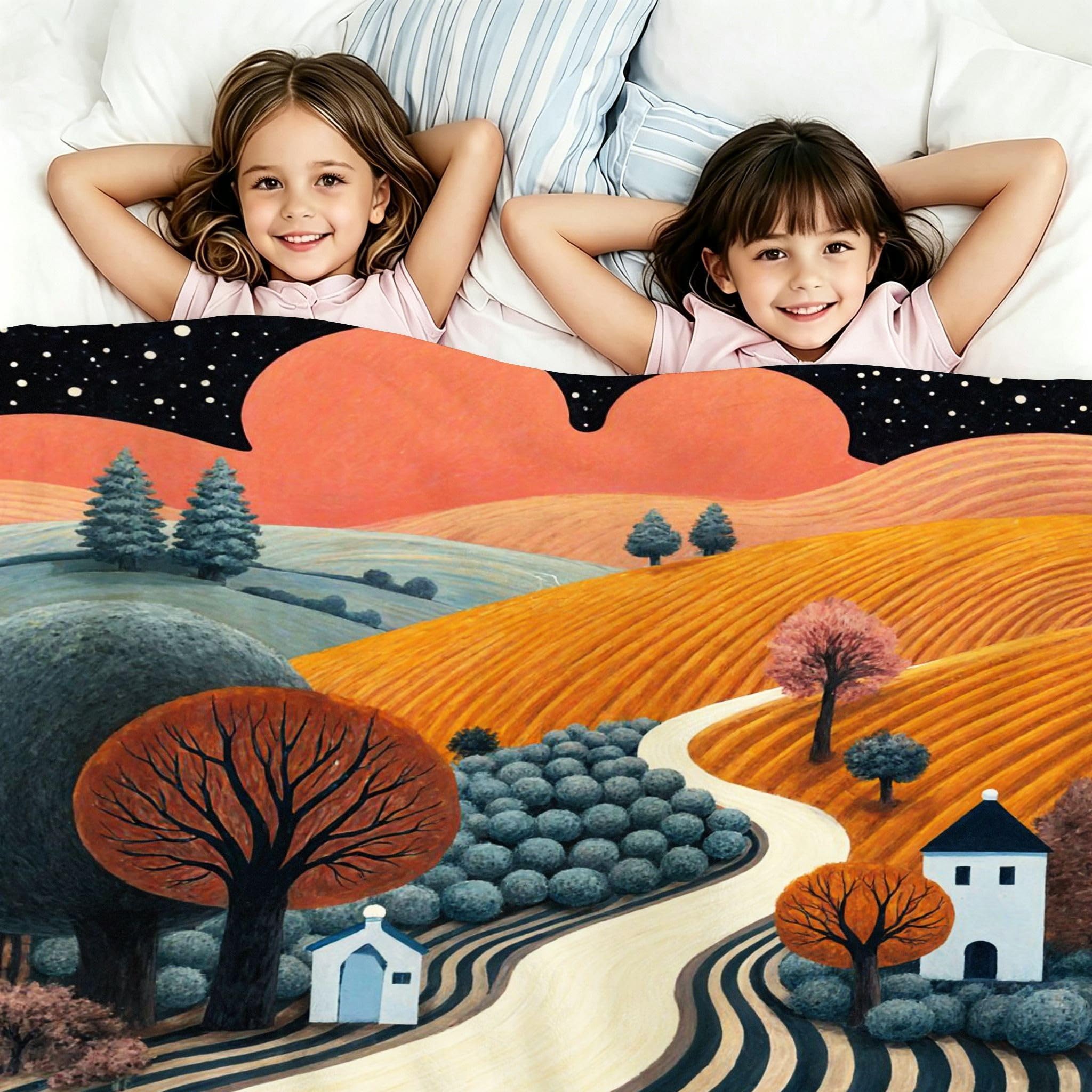 Manta Grande 180x220 cm Árbol Animado Polar Franela Térmica-A114