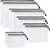 YGEOMER 10 Pack Mesh Zipper Pouch Bags, Clear Board Game Storage Waterproof Document Pouch, Multipurpose for Office Supplies, Cosmetics, Travel Accessories