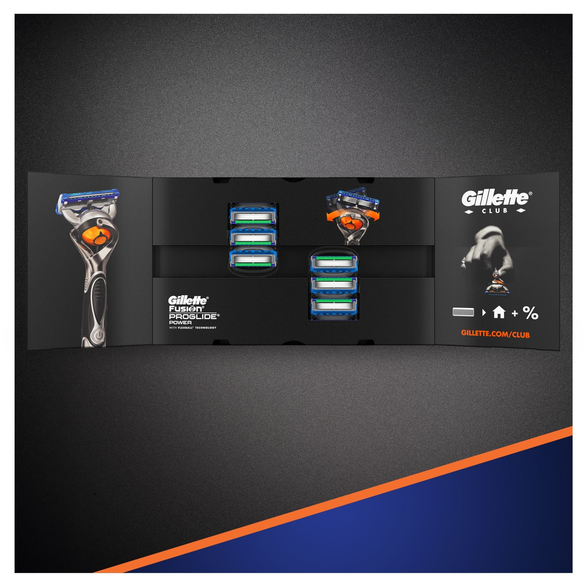 Gillette Fusion ProGlide Power Rasierklingen Für Männer 8 Stück - Briefkastenfähige Verpackung