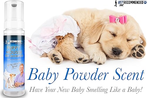 Miniatura 3 de Champú para cachorros – Champú para perros sin agua – Mousse de espuma seca sin enjuague – Aroma a polvo de bebé de piel – 8 oz/8.1 fl oz, fabricado