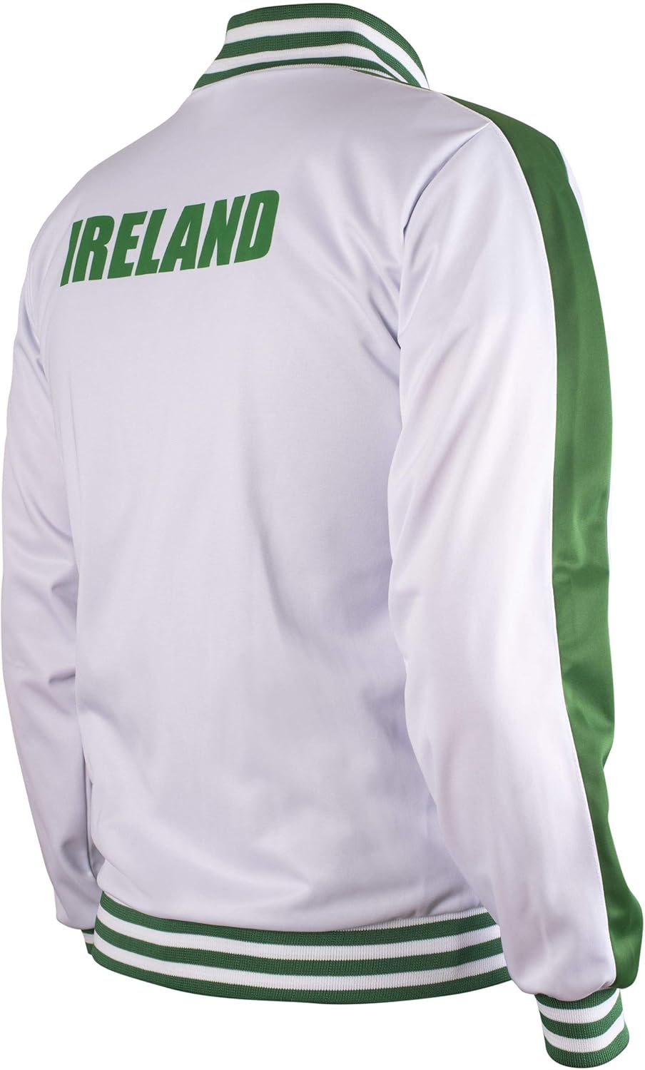 Ireland Jacket Retro Football Tracksuit Zipped Jacket Men Top - L White