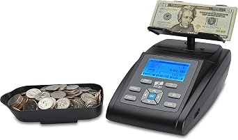 ZZap MS40+ Battery Powered Bill & Coin Counting Scale - Money Cash Currency Weighing Machine